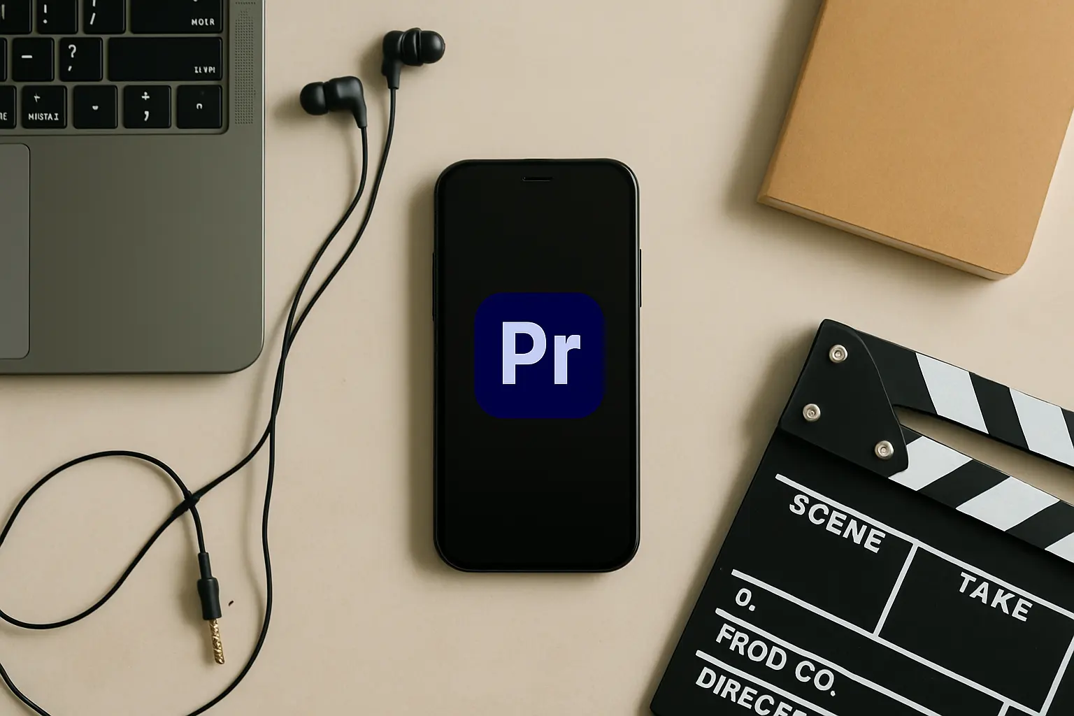 Tela de celular Android exibindo a Google Play Store com a busca Adobe Premiere e o selo de desenvolvedor Adobe
