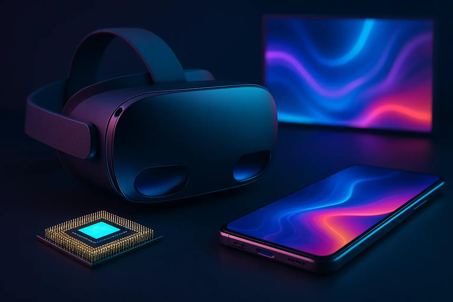 Muse Charm, dispositivo de bolso da Meta, com tela pequena e sensor de impressão digital, sobre fundo neutro